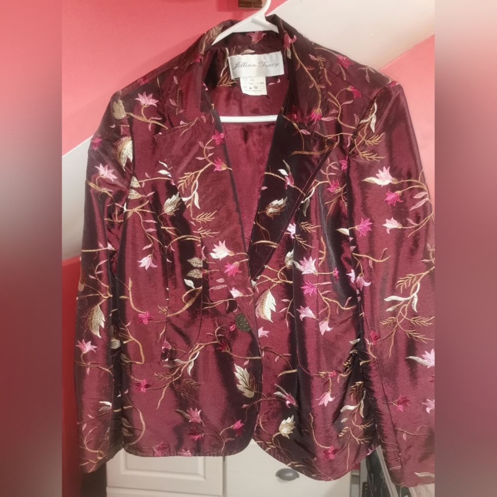 Jillian Tracy xl vintage nwt embroidered blazer